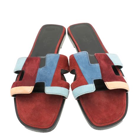 legend patchwork velvet goatskin womens sandal hermes|Legend .